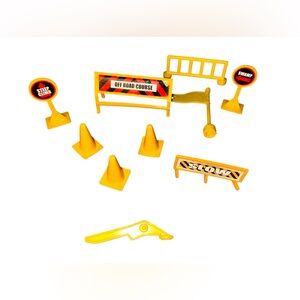 Yellow Kids Road Sign and Cone Playset - Brand Not Specified